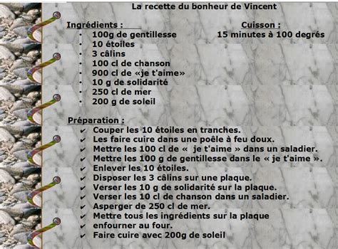 La recette du bonheur de Vincent RPI Cuzion