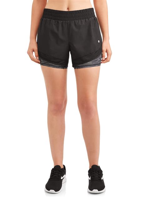 Avia Womens Core Active Woven Running Short With Bike Liner