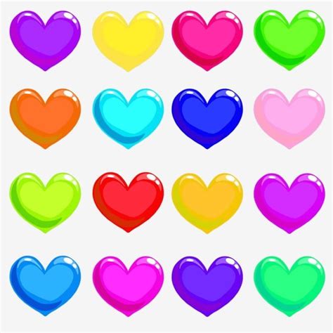 Loving Heart White Transparent Set Of Colorful Love Hearts Png Love