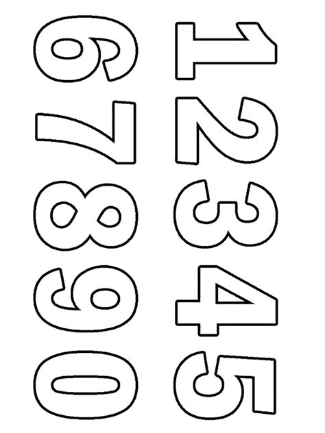 Free Printable Numbers Stencils And Templates