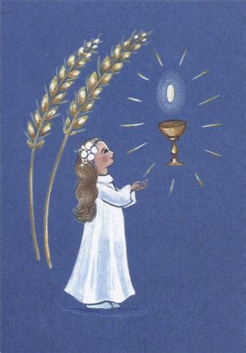 Pour inviter ou féliciter, la carte communion virtuelle et gratuite s'adresse à tous ceux qui sont concernés par cet événement majeur dans la vie d'un enfant qui souhaite se rapprocher de dieu. Carte Première Communion (fille) - Communiante avec calice ...