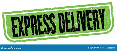 Express Delivery Text Written On Green Black Stamp Sign Stock