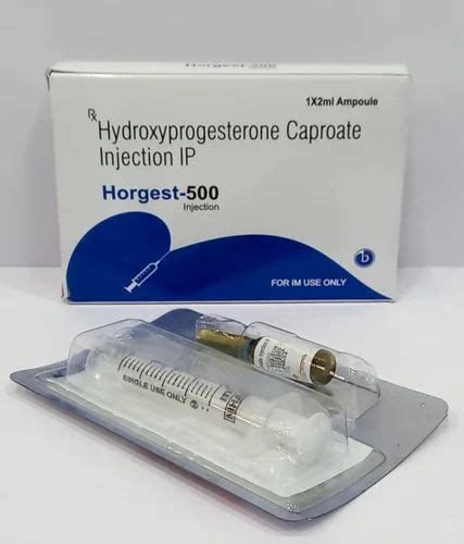 hydroxyprogesterone caproate injection ip 500mg packaging type box packaging size 1x2 ml