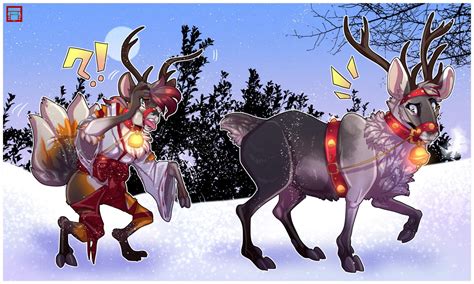 Sleigh Day [feral Reindeer Tf] By Datkitsu Fur Affinity [dot] Net