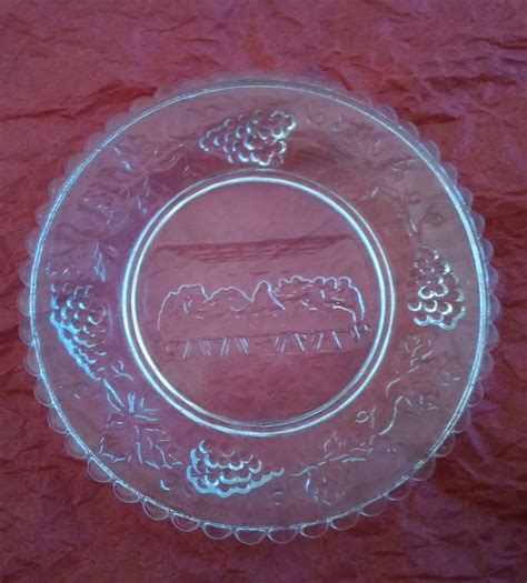 Mosser Glass Embossed Miniature Clear Glass Plate Misc 344 Etsy