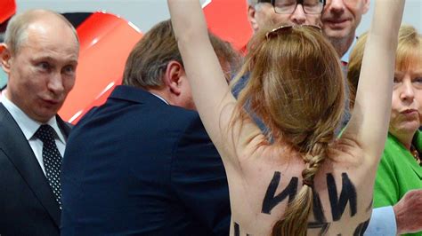 Topless Protesters Demonstrate Against Putin