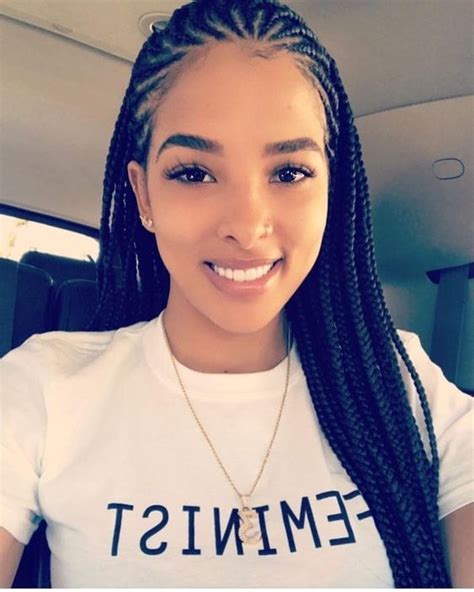 This kind of cornrows hairstyles for natural hair can be styled by ladies with short or medium length natural hair to bring out that stylish and chic look. Cornrow hairstyles 2018 | Natural CurliesNatural Curlies