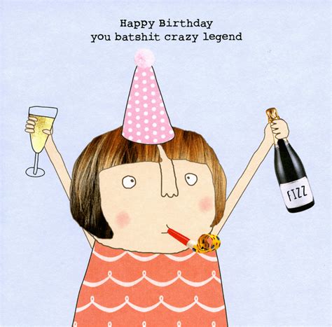 Crazy Happy Birthday Cards Funny Birthday Card Batshit Crazy Legend