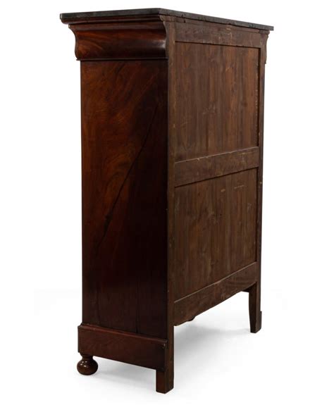 American Federal Mahogany Chest of Drawers with Black ...
