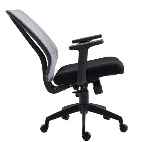 Grey Mesh Medium Back Executive Office Chair Swivel Desk Chair With
