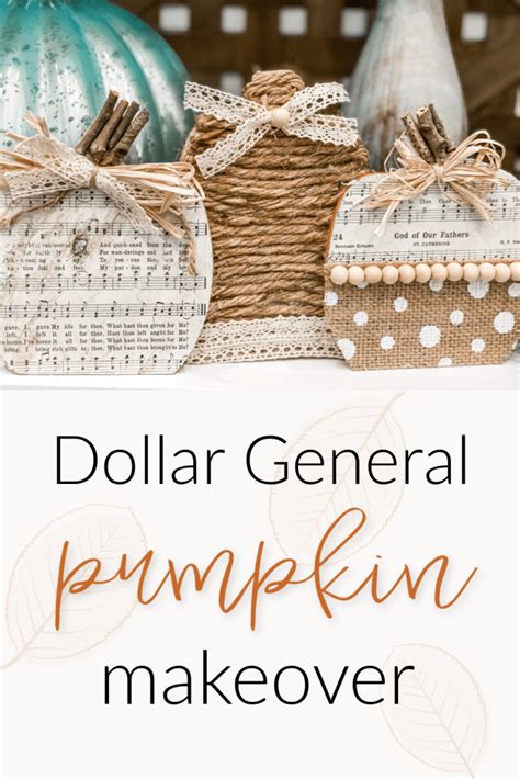 Dollar General Pumpkin Makeover Re Fabbed Dollar General Fall Decor