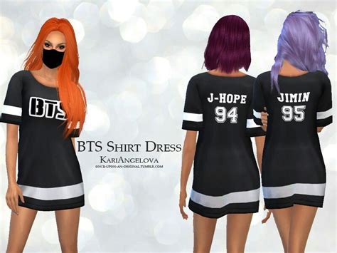 Bts Shirt Dress Clothes Wall Pics Rugs Tsr Sims 4 Cc Shop Custom