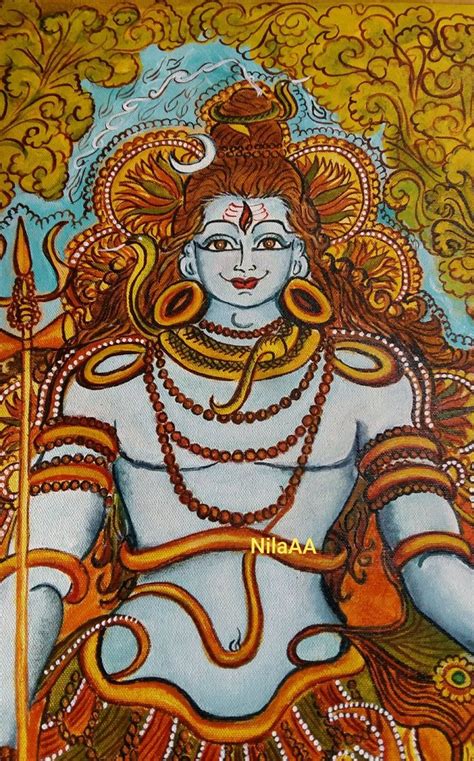 Lord Shiva Kerala Mural Painting In 2020 Kerala Mural Painting