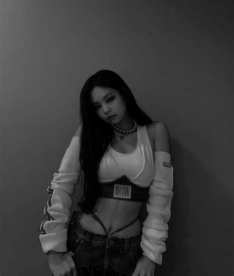 Jennie From Blackpink Dark Aesthetic Black And White Aesthetic
