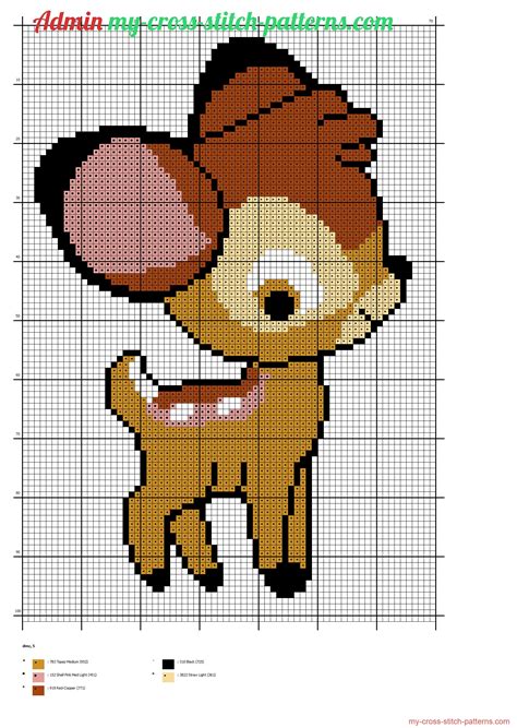 Collection by huhuihua 218 • last updated 11 weeks ago. Disney baby Bambi cross stitch pattern - free cross stitch ...