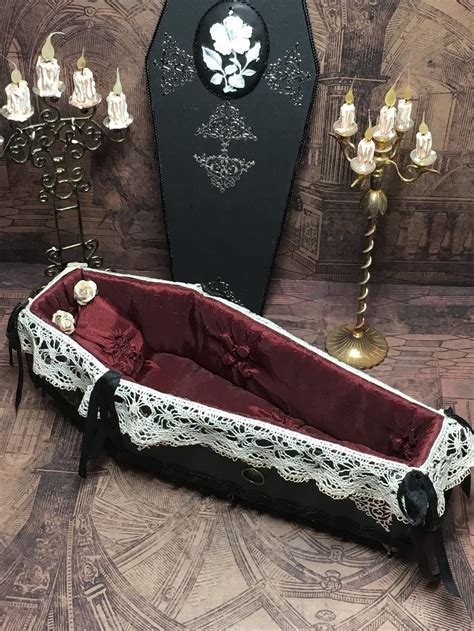 Miniature Coffin Miniature Casket Ooak Miniature Victorian Etsy
