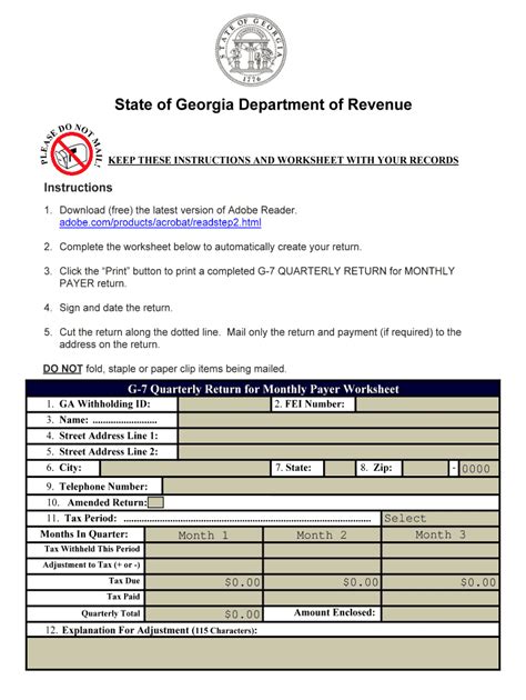Georgia G 7 Instructions 2018 2024 Form Fill Out And Sign Printable