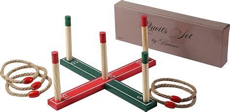 Quoits Wooden Set Ring Toss Game Perfect Toy For Outside Garden Games