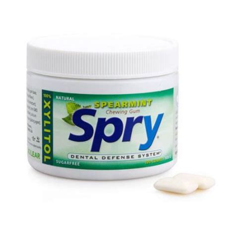 Spry Xylitol Spearmint Chewing Gum Dry Mouthxerostomia Products