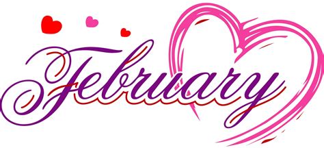 February Text Clipart