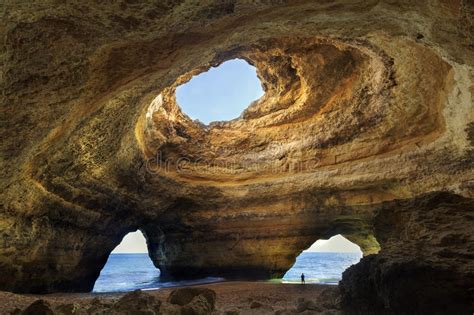 Beautifull Cave In Benagil Algarve Portugal Stock Photo Image Of