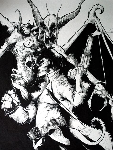 Hellboy Vs Devilman By Theironclown On Deviantart
