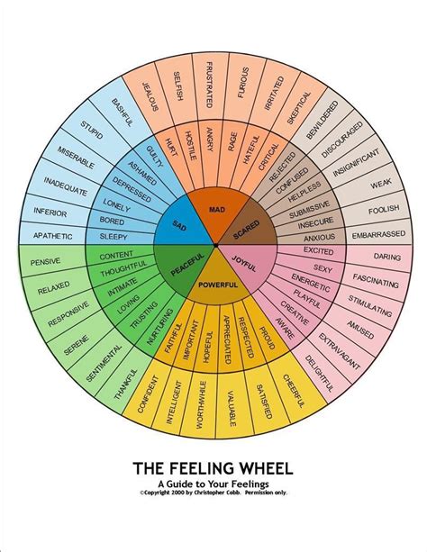 The Feeling Wheel A Guide To Your Feelings Used With Permission