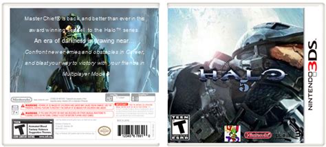 Halo 5 3ds Nintendo 3ds Box Art Cover By Boxart123