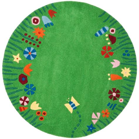 Furnishmyplace green turf artificial grass 2' round indoor/outdoor area rug and runners. Safavieh Kids Green/Multi 8 ft. x 8 ft. Round Area Rug ...