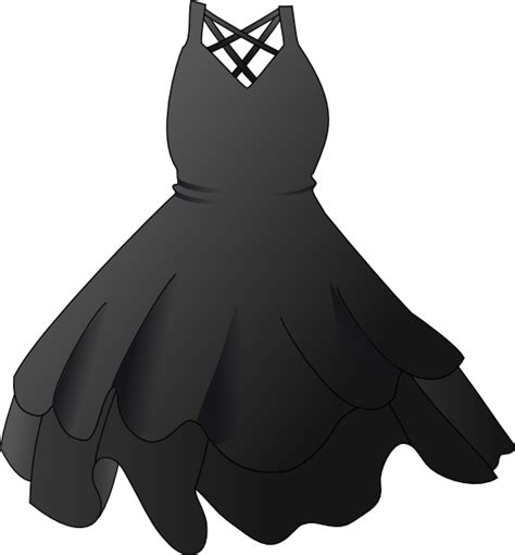 Black Dress Clip Art At Vector Clip Art Online Royalty