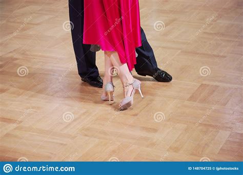 Graceful Dance Couple Tangoing At The Ballroom Stock Image Image Of