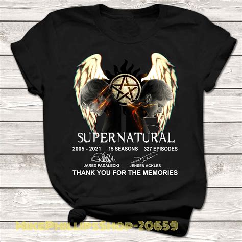 Supernatural 15 Seasons T Shirt American Tv Series T Shirt Etsy