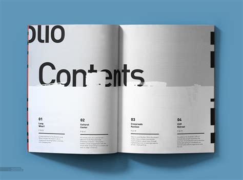 Architecture Portfolio Table Of Contents - Architecture Portfolio Student