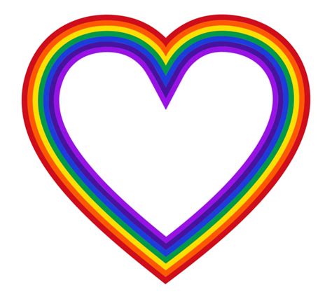 Download High Quality Heart Clipart Free Rainbow Transparent Png Images