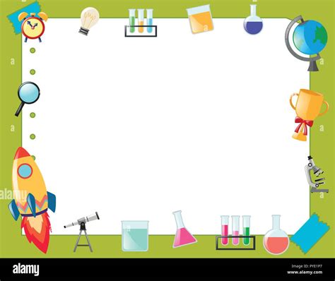 Border Template With School Items Illustration Stock Vector Image And Art