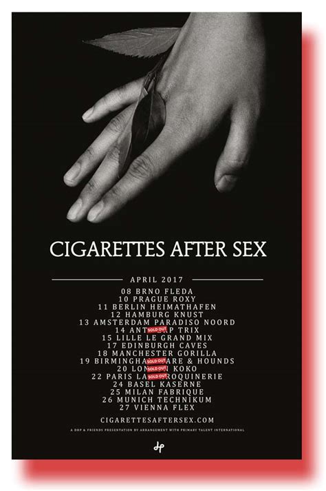 Cigarettes After Sex Poster Concert Eu Dates 2017 11 X 17 Inches Usa