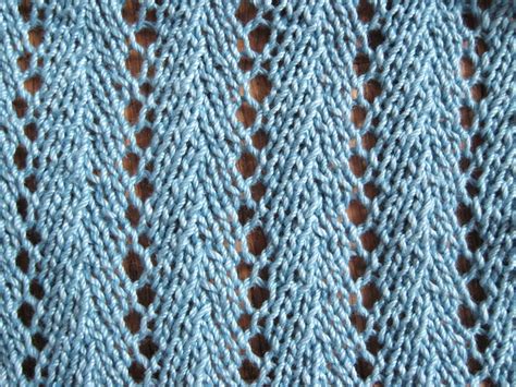 Small knitted items can be blocked by laying them out on top of a clean towel on a bed when. Chevron Lace Stitch Knitting Pattern - How Did You Make ...