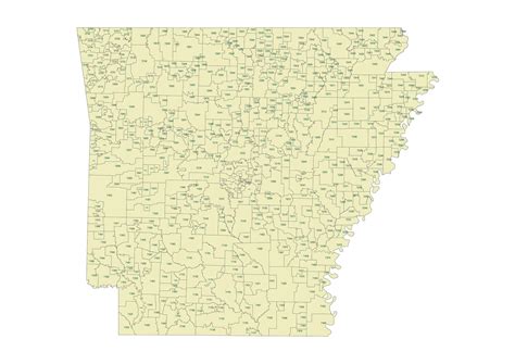 Arkansas Zip Code Map