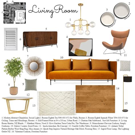 Living Room Interior Design Mood Board By Makiko Style Sourcebook