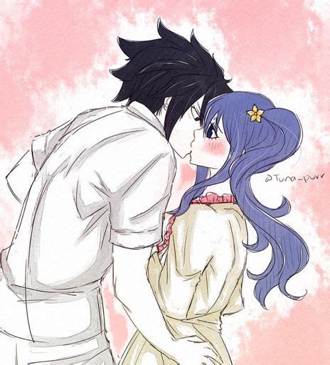 Gruvia Blushing Kiss With Images Fairy Tail Gruvia Fairy Tail