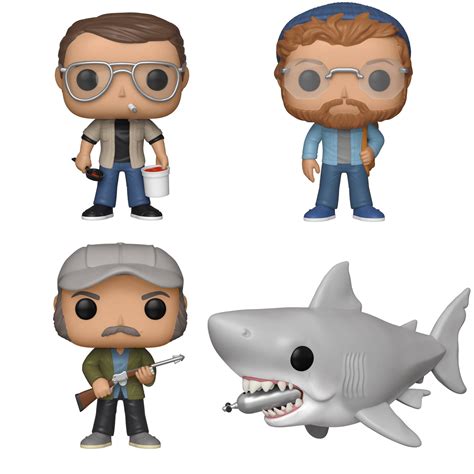 Funko Pop Movies Jaws Collectors Set Chief Brody Matt Hooper Quint