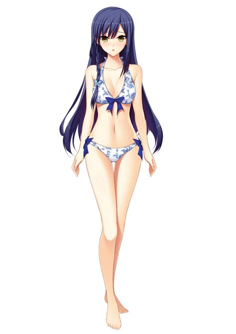 Safebooru 1girl Bikini Blue Hair Blush Full Body Hair Ornament Highres Hoshi Ori Yume Mirai
