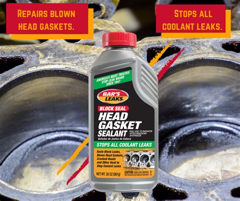 Bars Leaks Block Seal Head Gasket Sealant Automotive Additive 20 Oz