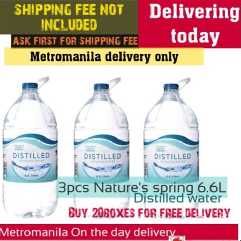 Natures Spring Distilled Water 3pcs X6 6liters Lalamove Delivery