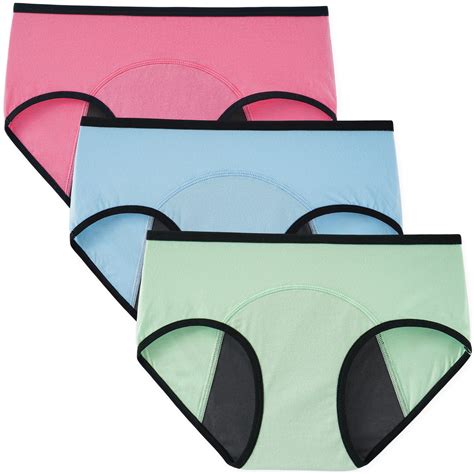 innersy womens period panties leakproof cotton underwear menstrual breathable hipsters