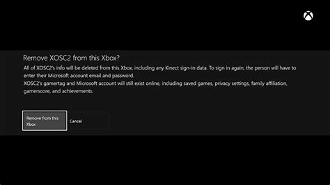 Remove An Account From An Xbox One Console Delete An Xbox One Profile