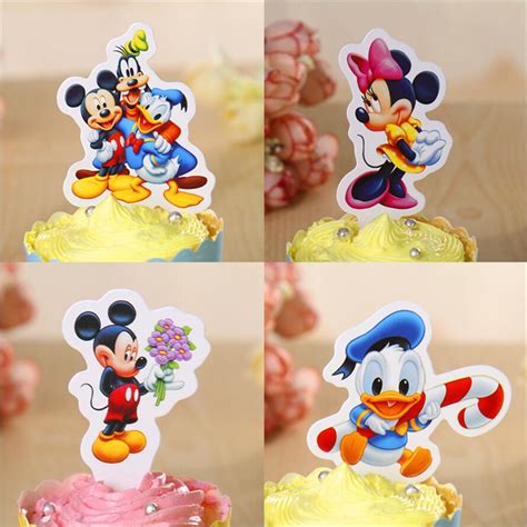 Frost with buttercream (click to open the buttercream recipes and flavors post). 50pcs Cartoon Mickey Mouse Cupcake Toppers Cartoon Theme ...