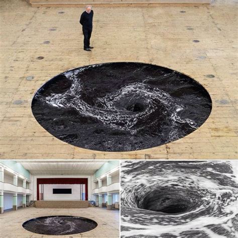 Anish Kapoor Installed A Circular Black Pool Of Water On The Floor Of