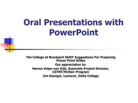 Ppt Oral Presentations With Powerpoint Powerpoint Presentation Free