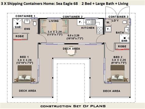 3 X Shipping Containers 2 Bedroom Home Full Construction Etsy